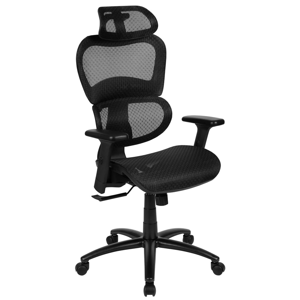 Ergonomic Mesh Office Chair with Lumbar Support in Black J6713