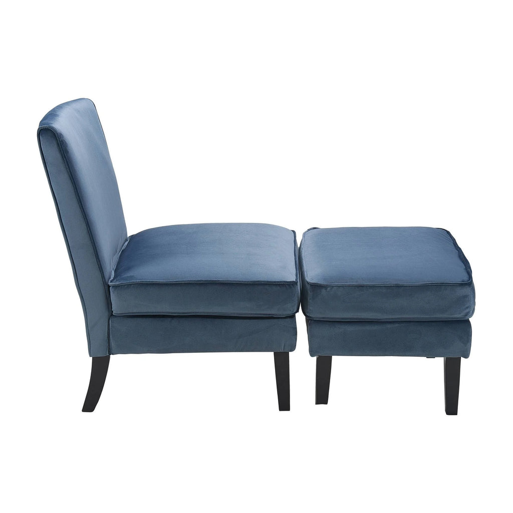 Cobalt Chair with Ottoman L8923