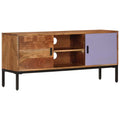 Honey Brown and Gray Solid Wood Acacia TV Stand A783