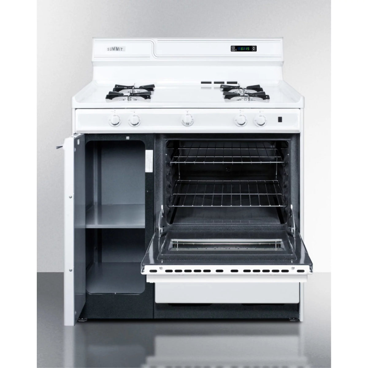 36" White Gas Range with Open Burners Y10818