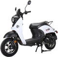 50cc Gas Moped Scooter (White, Non-Assembled) F748493
