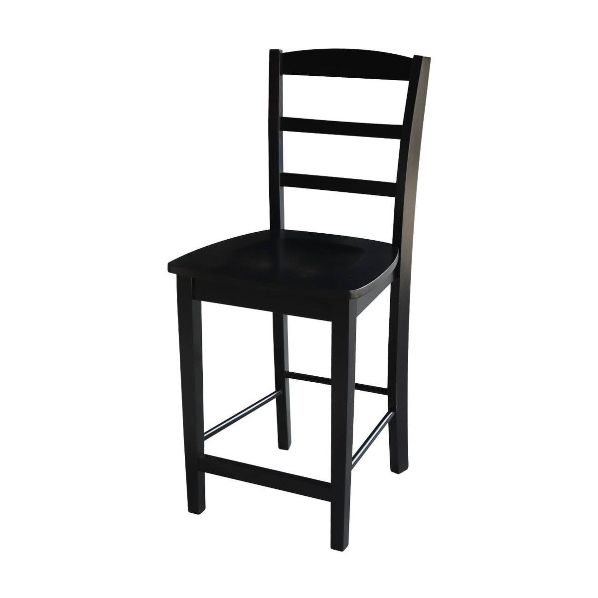 Round Pedestal Gathering Height Table with 2 Counter Height Stools, Black C326737