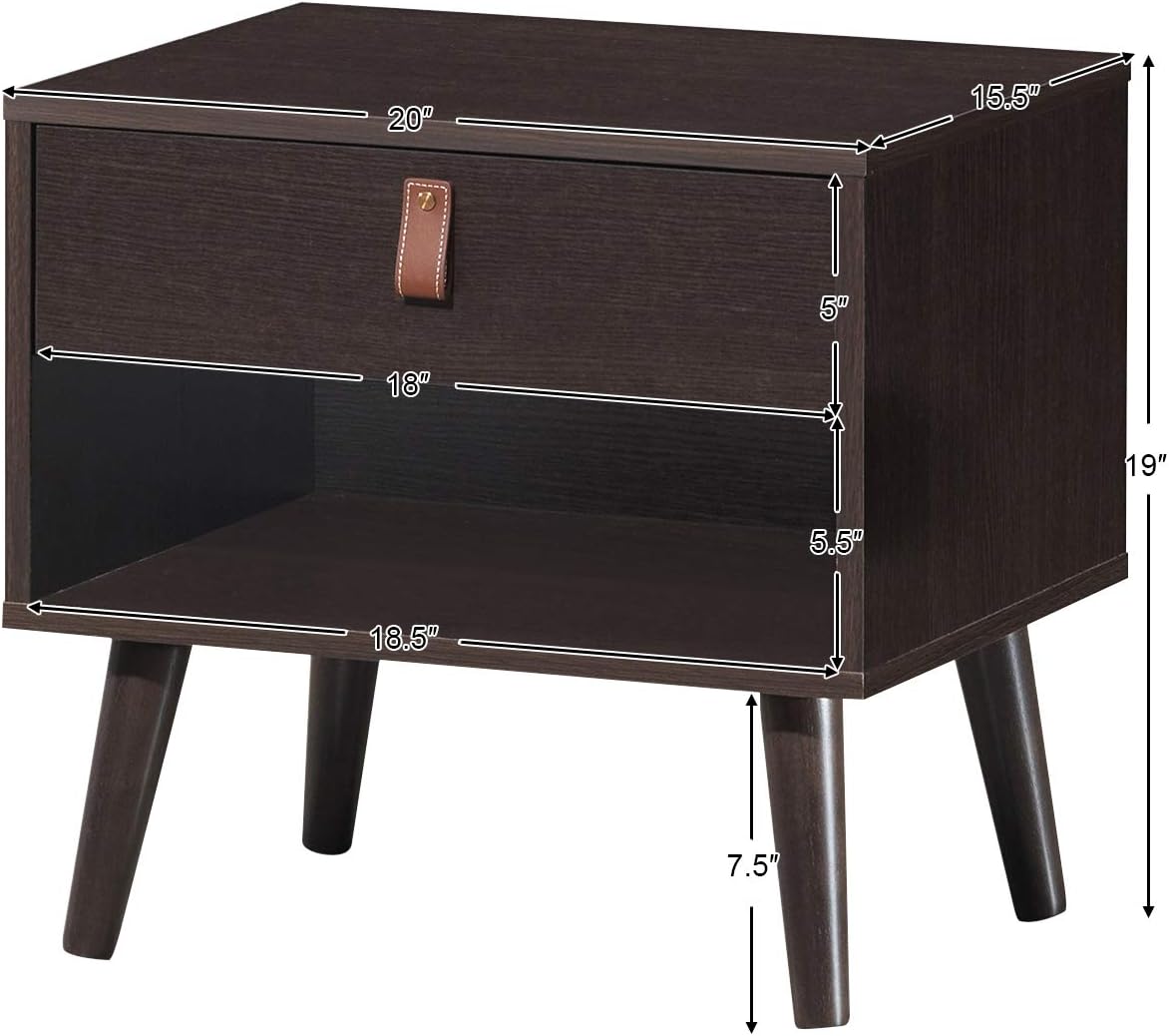 Drawer Storage Nightstand Bedside Cabinet X47103