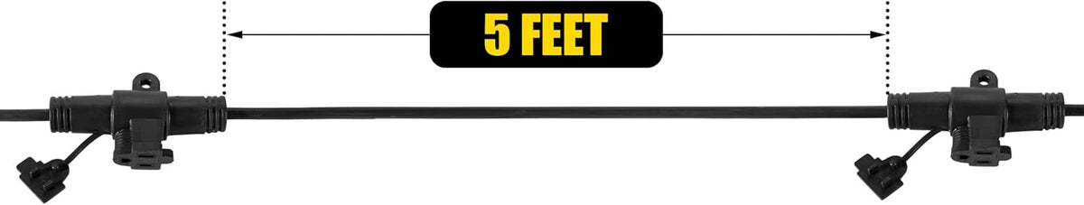 50 Feet 10 Outlet 14 Gauge SJTW Extension Cord with Waterproof Covers M261