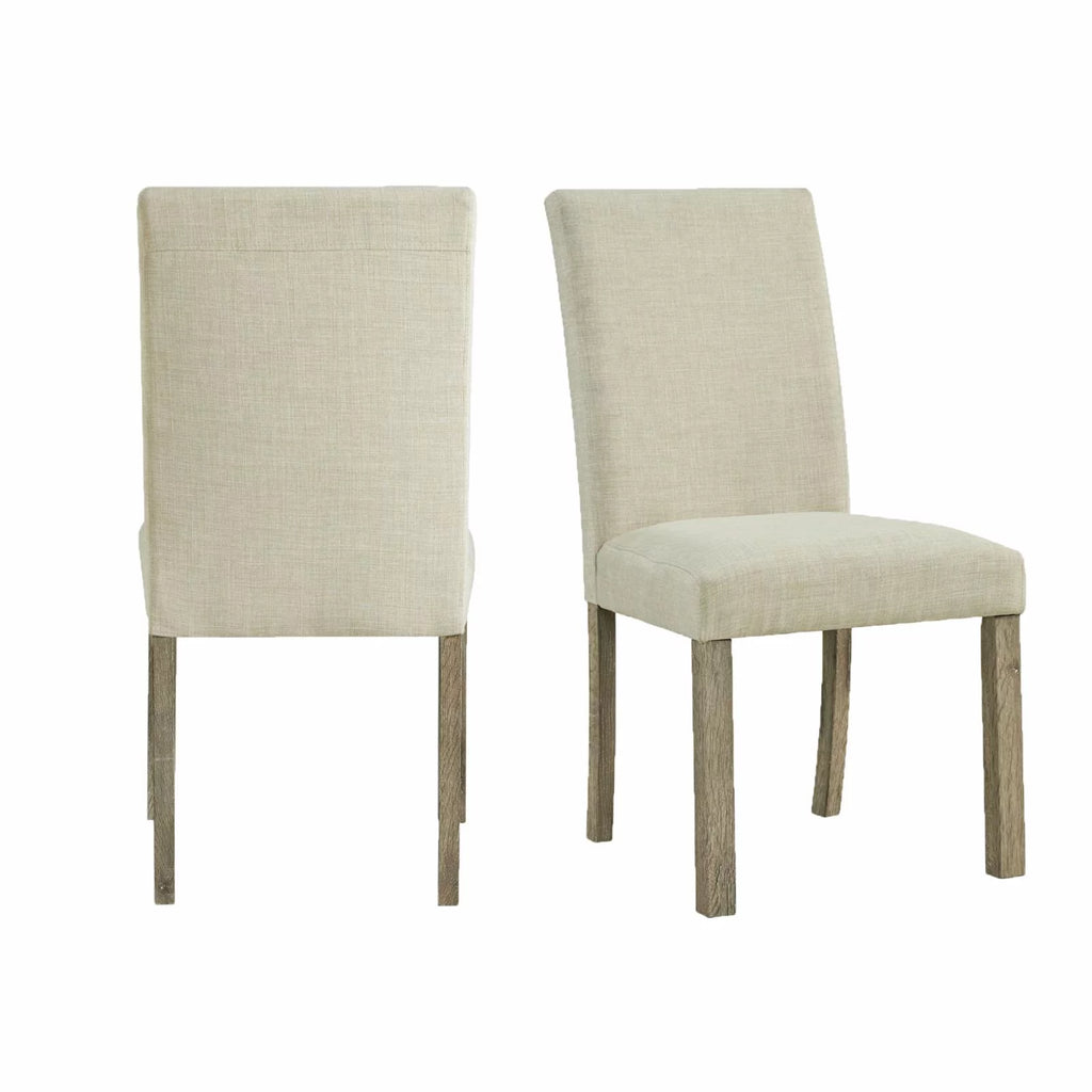 Beige Upholstered Side Chair Set G60977