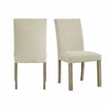 Beige Upholstered Side Chair Set G60977