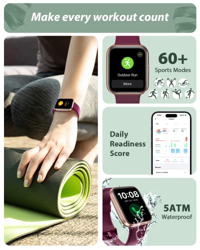 Black 1.8" Touch Screen Smart Watch with Heart Rate Sleep Tracking O2986