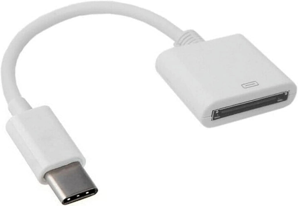 White 30pin Female to USB 3.1 Type-C Sync Data Charging Adapter Cables Y647406