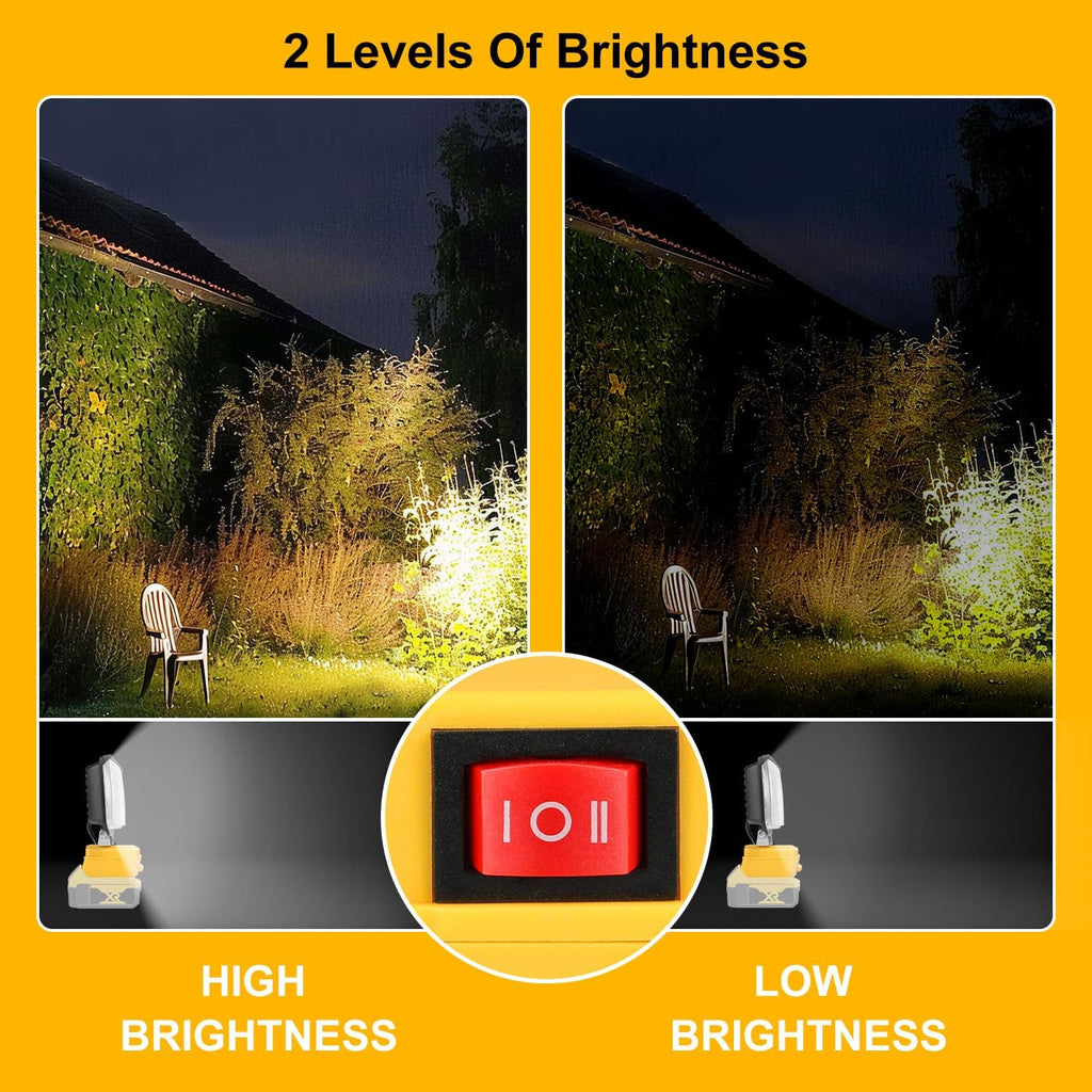 2 Pack Cordless 20V LED Work Light S698