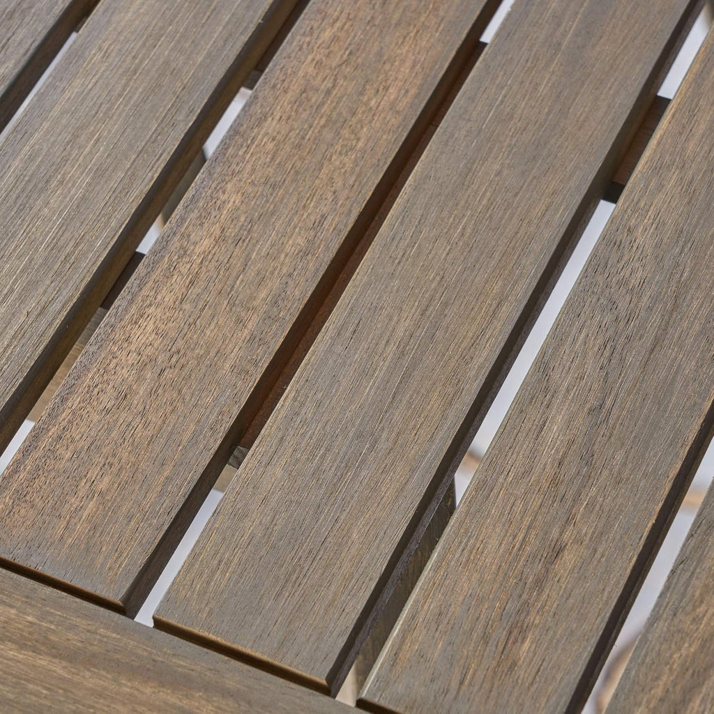 Gray Acacia Wood Square Dining Table Y8986