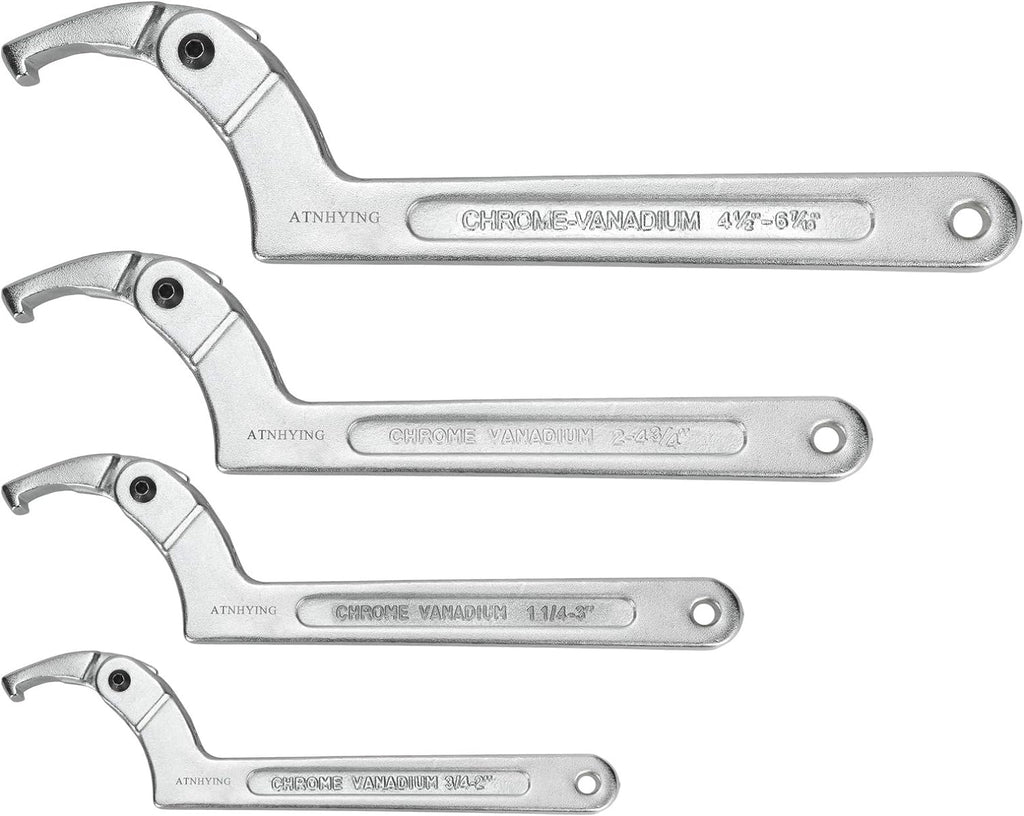 4 Pc Adjustable C Pin Spanner Wrench Set W33320