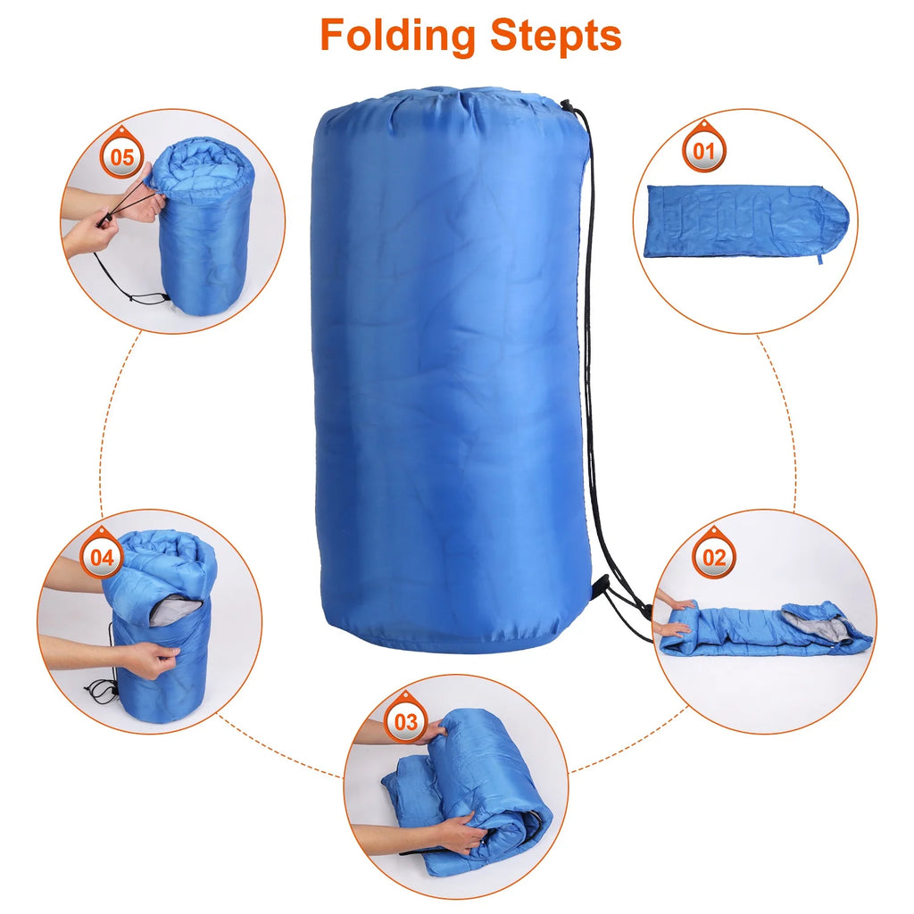 Royal Blue Backpacking Sleeping Bag with Carry Bag A146368