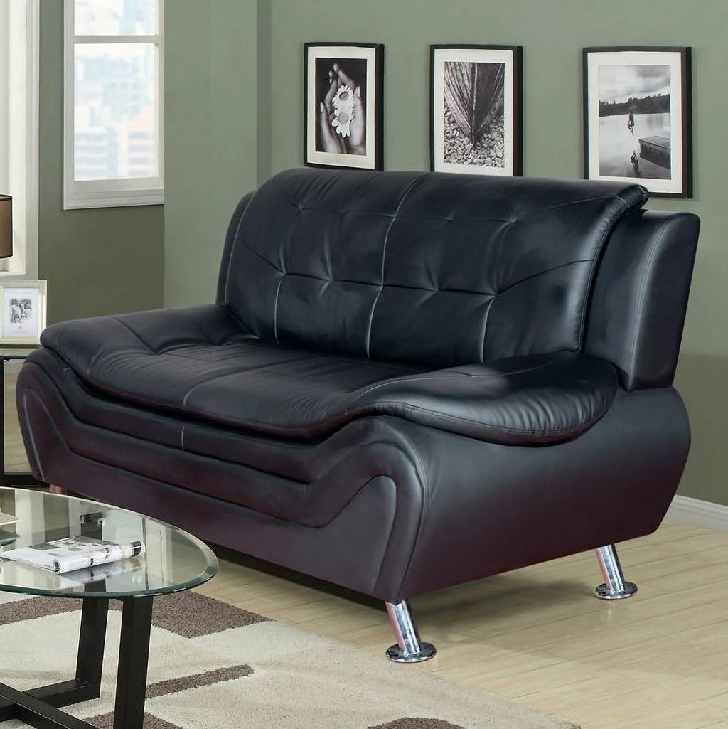 3 Piece Modern Sofa Set, BLACK B118992