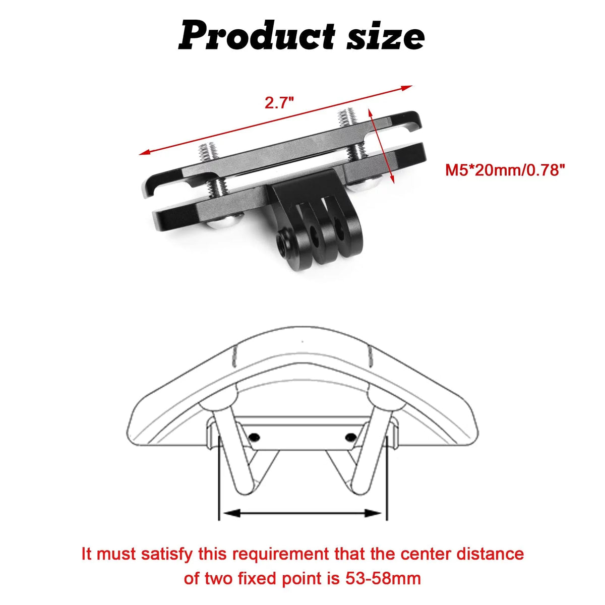 Bike Saddle Clamp Mount Holder H6648