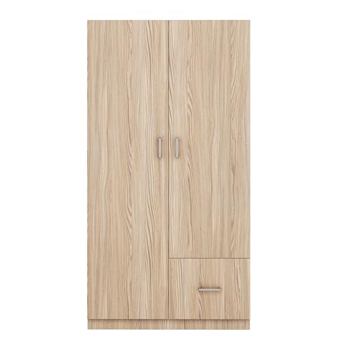 3 Door Wardrobe with Mirror and Hanging Rod U513