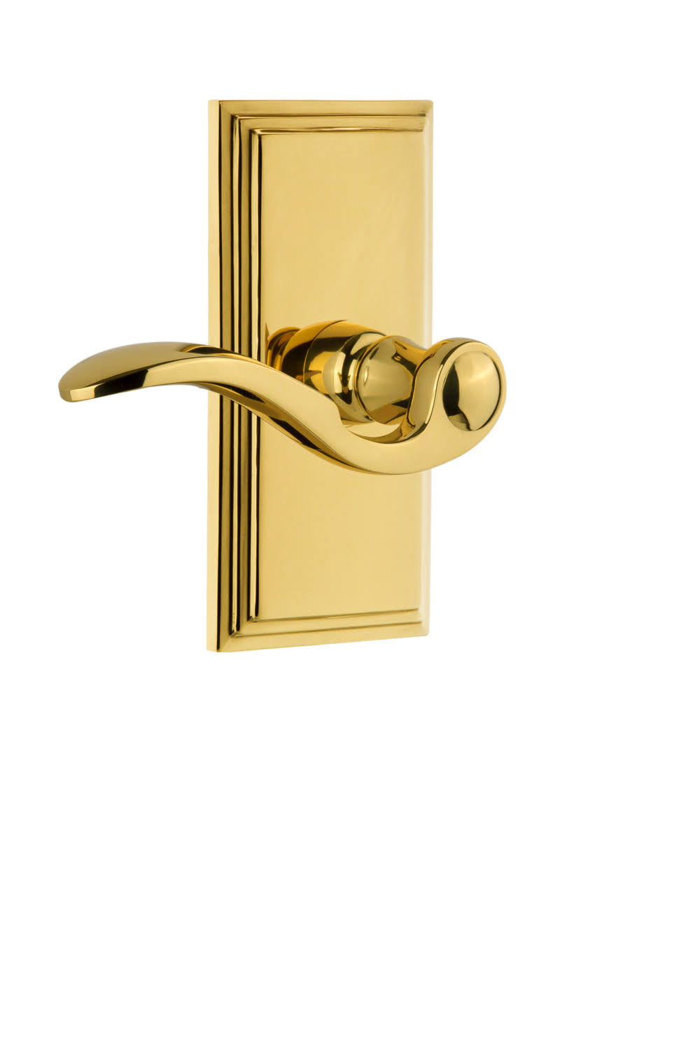 Polished Brass Plate Dummy with Lever M105677
