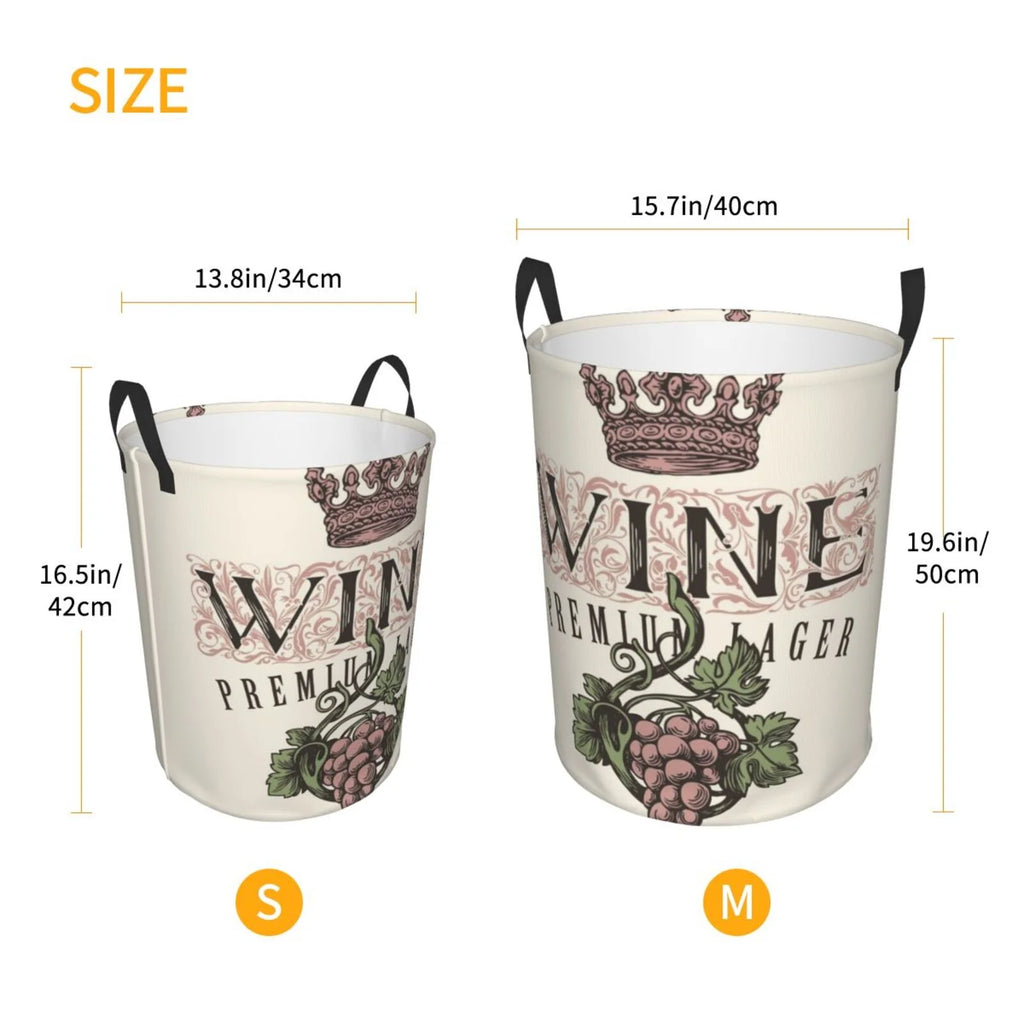 Wine Collapsible Laundry Hamper T1544