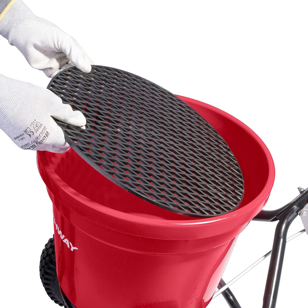 Red Heavy-Duty 50 LB Broadcast Fertilizer Spreader S941