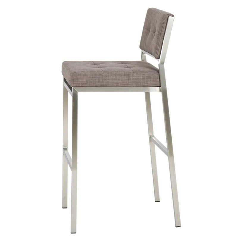 Light Grey Fabric Barstools Set of 2 A570268