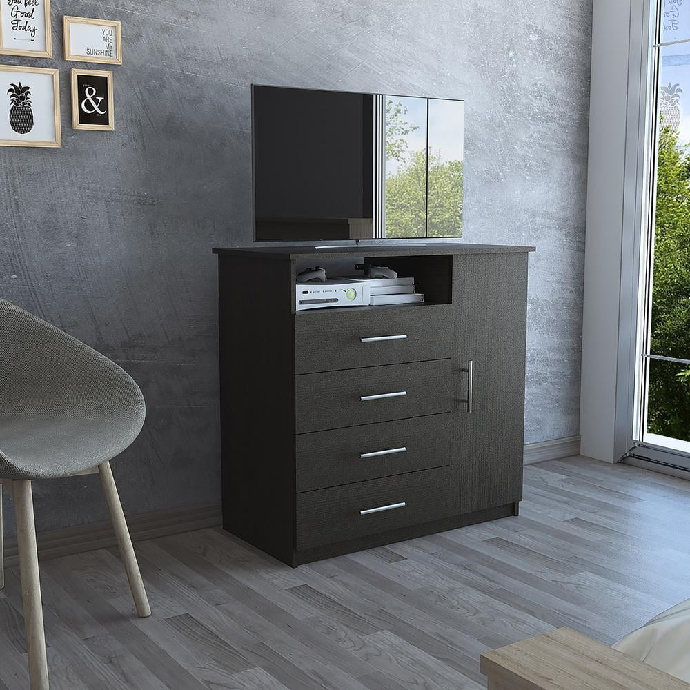 Black 4 Drawer Dresser D86707