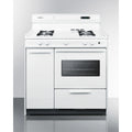 36" White Gas Range with Open Burners Y10818