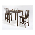 3Pc Mahogany Pub Dining Set with 2 Counter Stools F3329