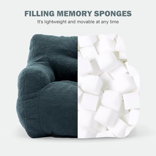 3FT Teddy Fabric Bean Bag Chair with Filler Q31300