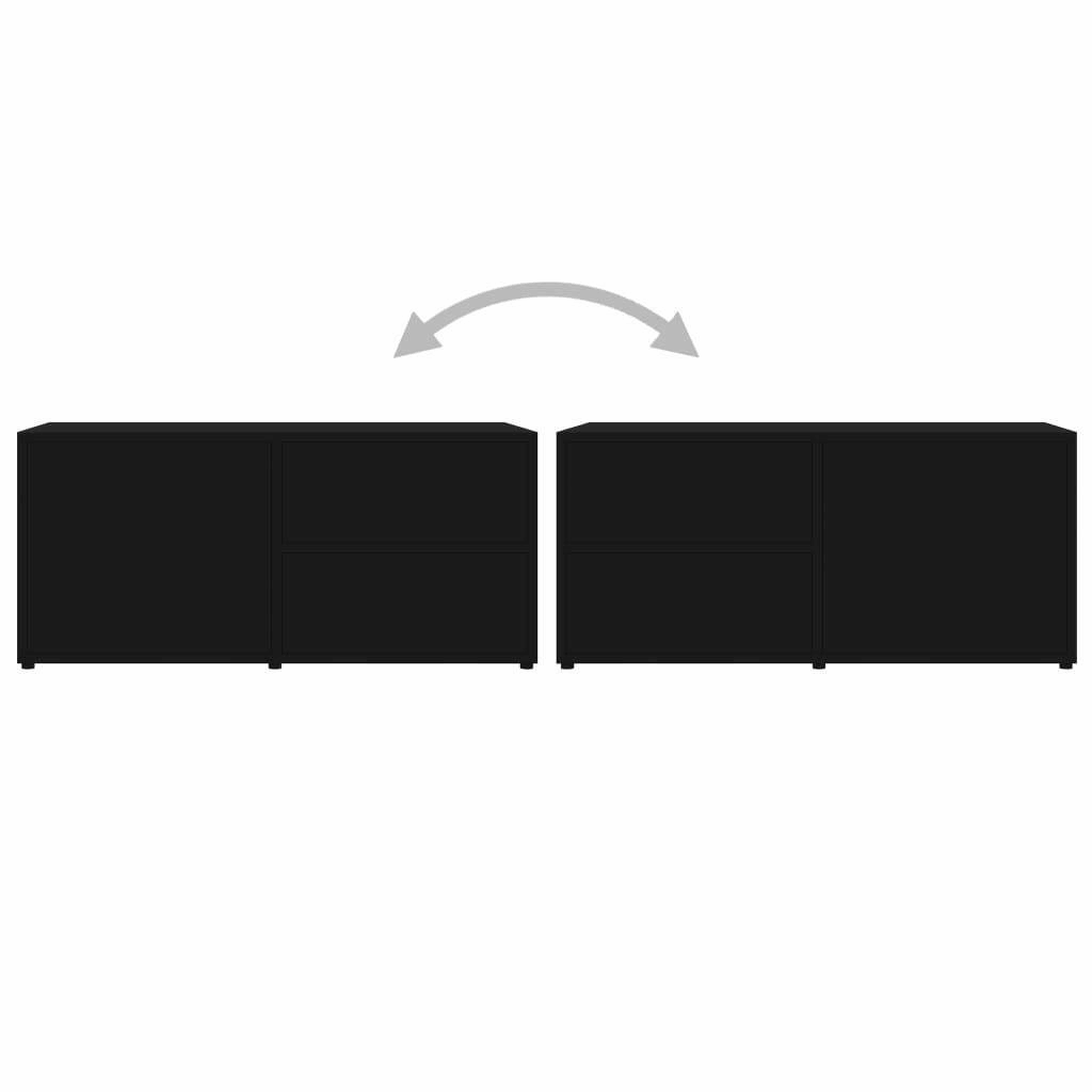 Black Chipboard TV Cabinet Q1906