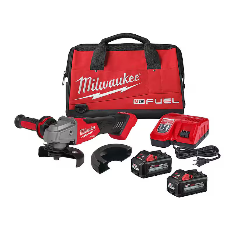 18V Cordless 4-1/2 in./5 in. Grinder Kit with Two 6.0 Ah Batteries F135