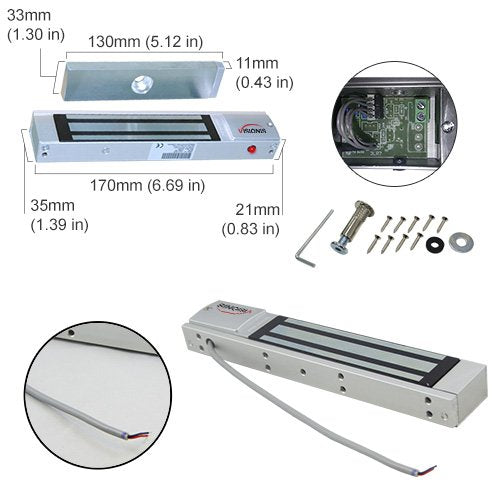 One Door Access Control Outswinging Door 300lbs Electromagnetic Lock with Wireless Receiver and Remote and Smartphone Controlled WiFi Kit K8426