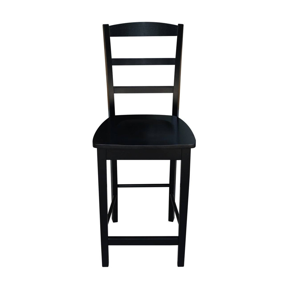 Round Pedestal Gathering Height Table with 2 Counter Height Stools, Black C326737