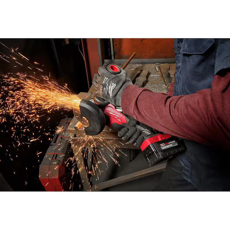 18V Cordless 4-1/2 in./5 in. Grinder Kit with Two 6.0 Ah Batteries F135