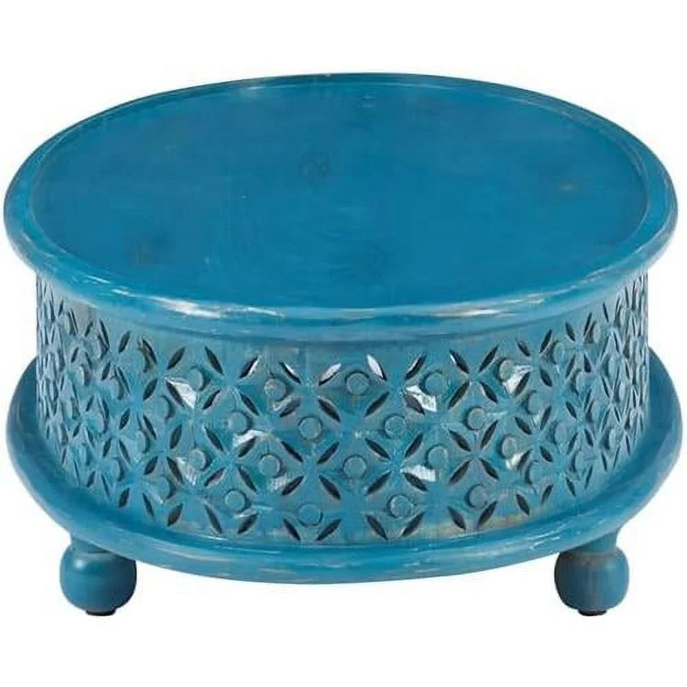 Blue Oval Wood Coffee Table G721