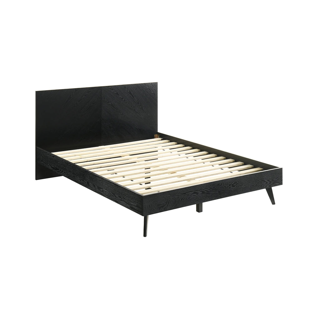 Queen Platform Wood Bed Frame in Black I60953
