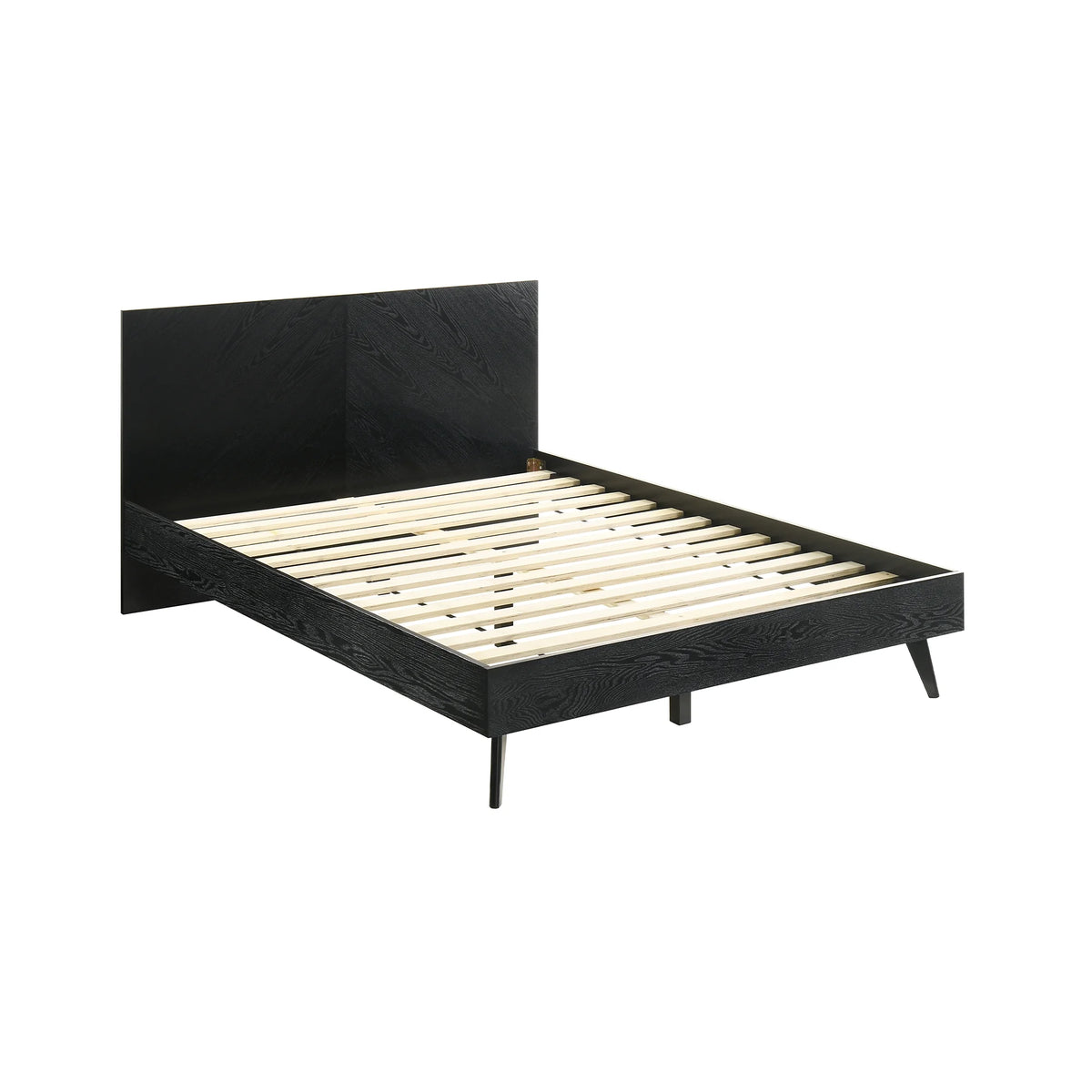 Queen Platform Wood Bed Frame in Black I60953