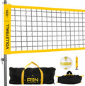 Outdoor Volleyball Set with Anti-Sag Net, Volleyball, Air Pump, Boundary Markers, and Carrying Bag U256
