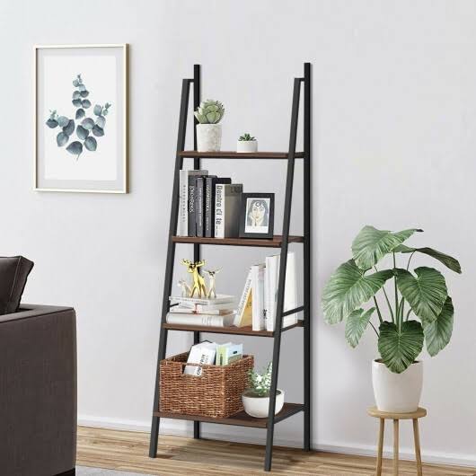 4 Tier Metal Bookcase Bookshelf B31773