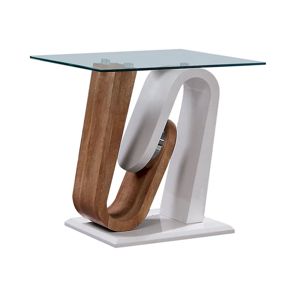 White 3-Piece Wood Coffee Table Set E15515