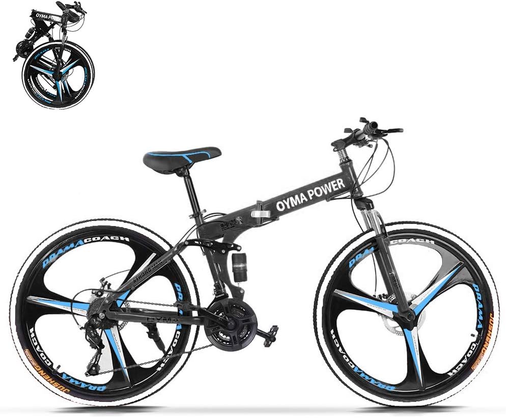 Mens 26 Inch Wheels Mountain Bike with High Carbon Steel Frame, 21-Speed, Disc Brakes V248858