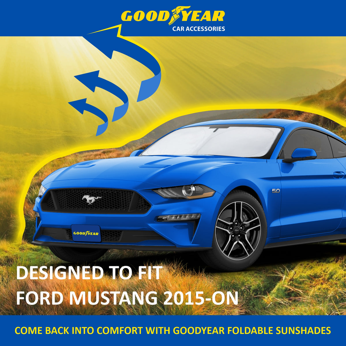 Foldable Windshield Sun Shade for Ford Mustang V8172