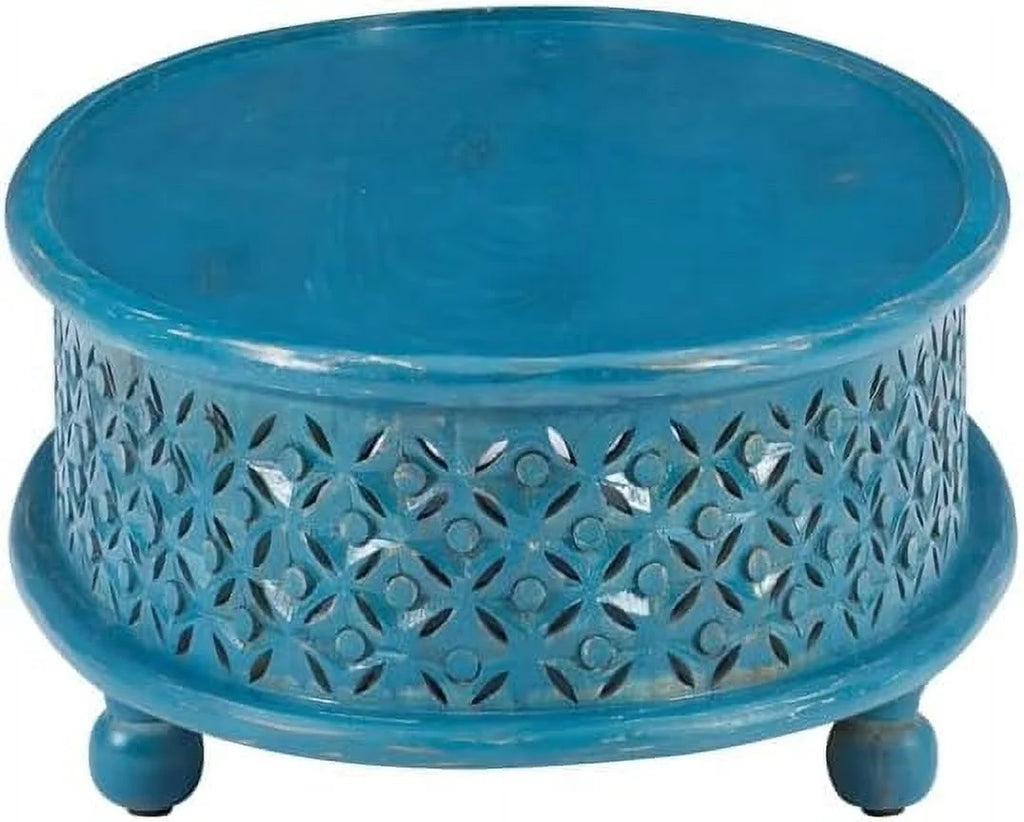 Blue Oval Wood Coffee Table G721