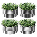 4 Pack 3x3FT Round Galvanized Metal Raised Garden Bed B3806
