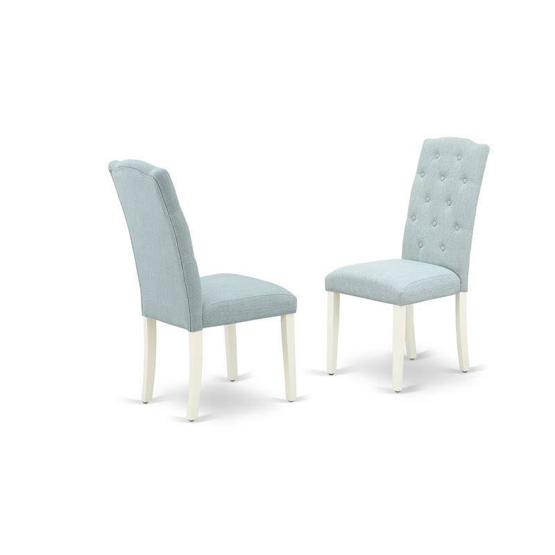 3 Piece Linen White Baby Blue Dinette Set R8001