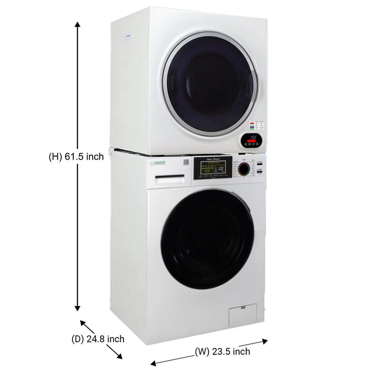 Stackable Washer and Dryer set with Digital Cont. V7896