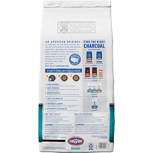 Original Charcoal Briquettes with Hickory, 16 Pounds I15469