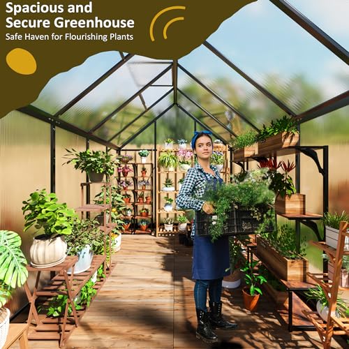 Black Aluminum Polycarbonate Greenhouse X472