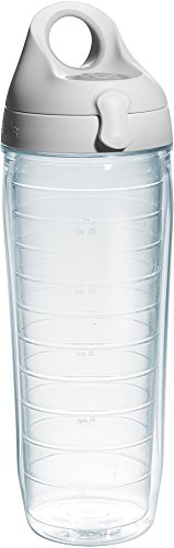Clear Lidded Double Walled Insulated Tumbler Travel Cup, 24oz 2pk, Blue Lid E236