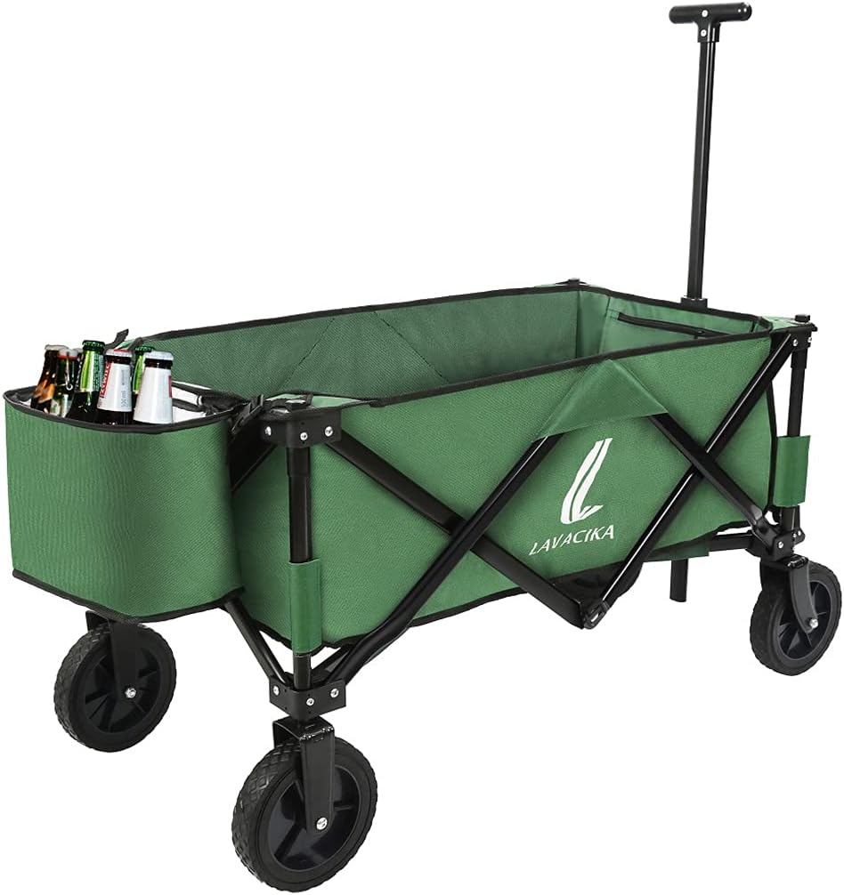 Collapsible Utility Wagon with Wheels Black E5809