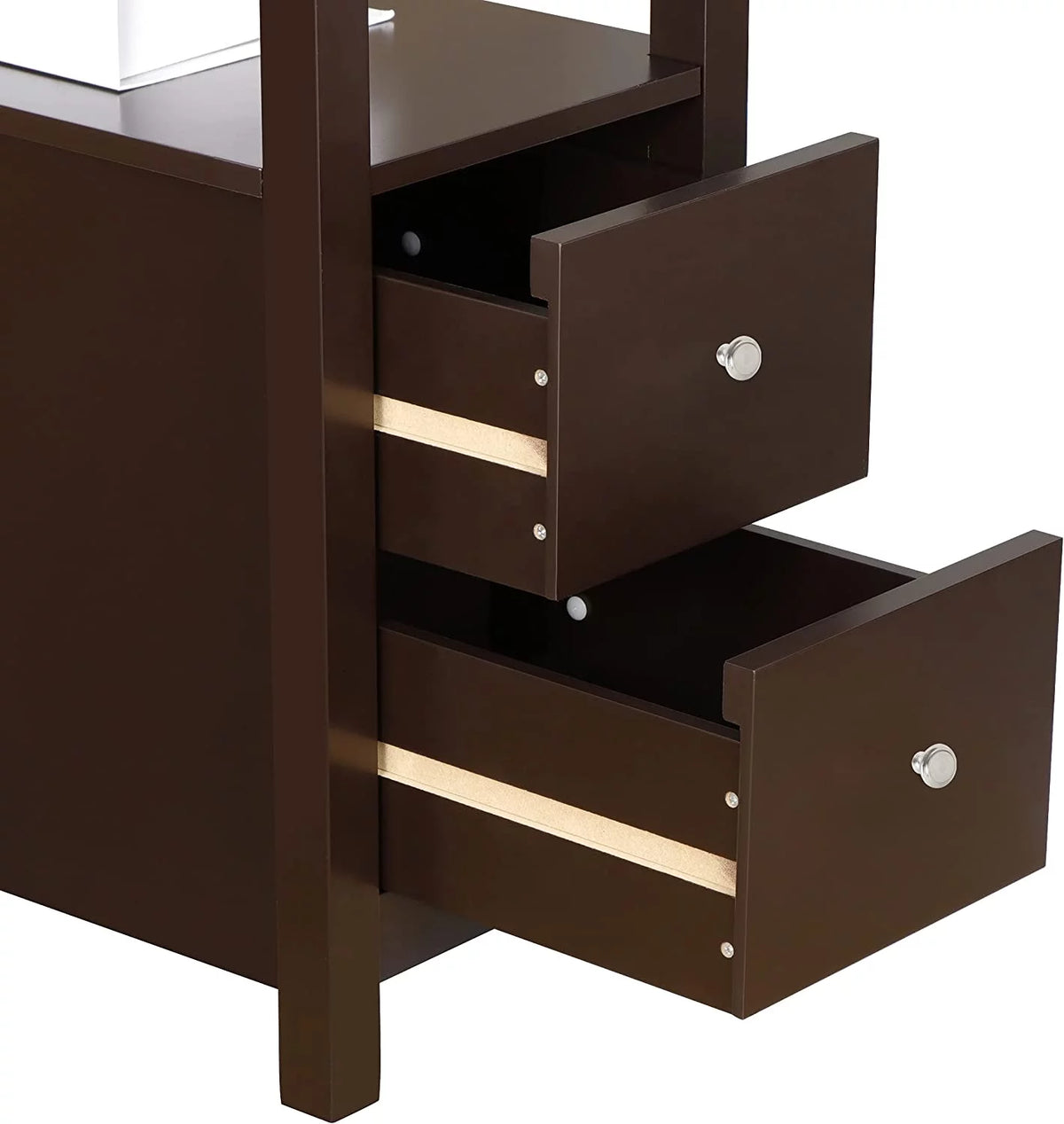 Wooden End Table with Drawer and Storage Shelf P92146