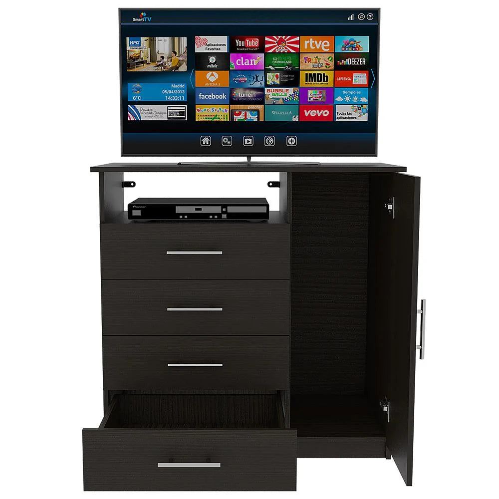 Black 4 Drawer Dresser D86707